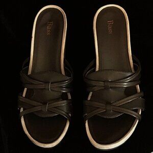 Size 10M Bass Cocoa Brown Mule Slatwall Sandals - Like New